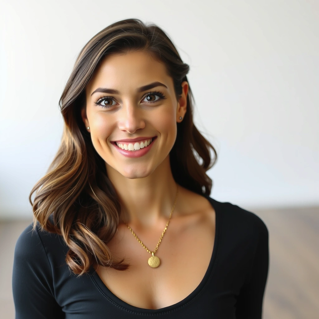 Portrait of energetic yoga instructor Sarah